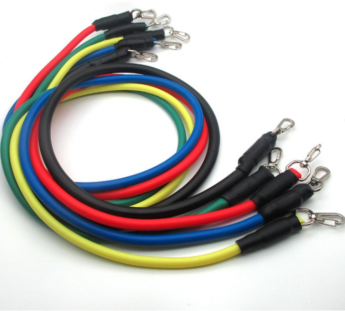 11 PIECES RESISTANCE BANDS TUBE SET FITNESS WORKOUT